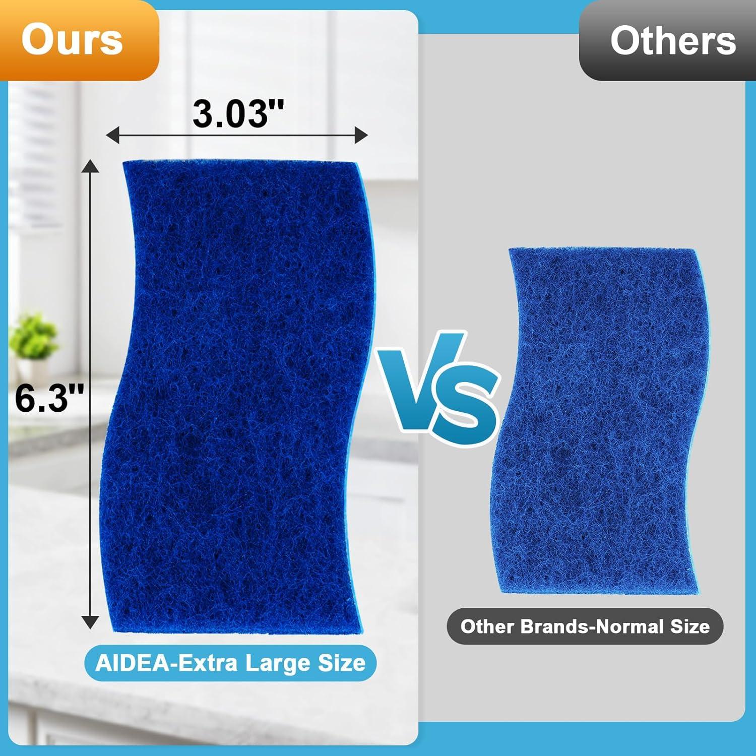 Esponjas de Fregar AIDEA XL 6 Unidades Sin Rayar 209g