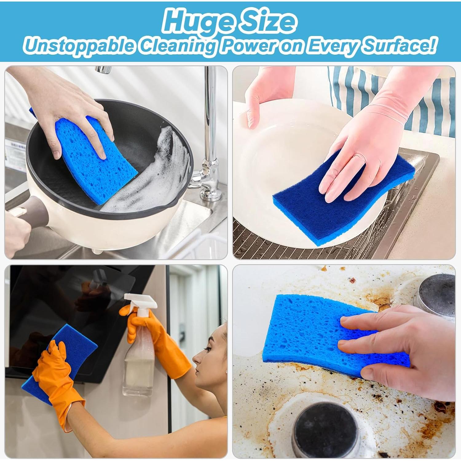 Esponjas de Fregar AIDEA XL 6 Unidades Sin Rayar 209g