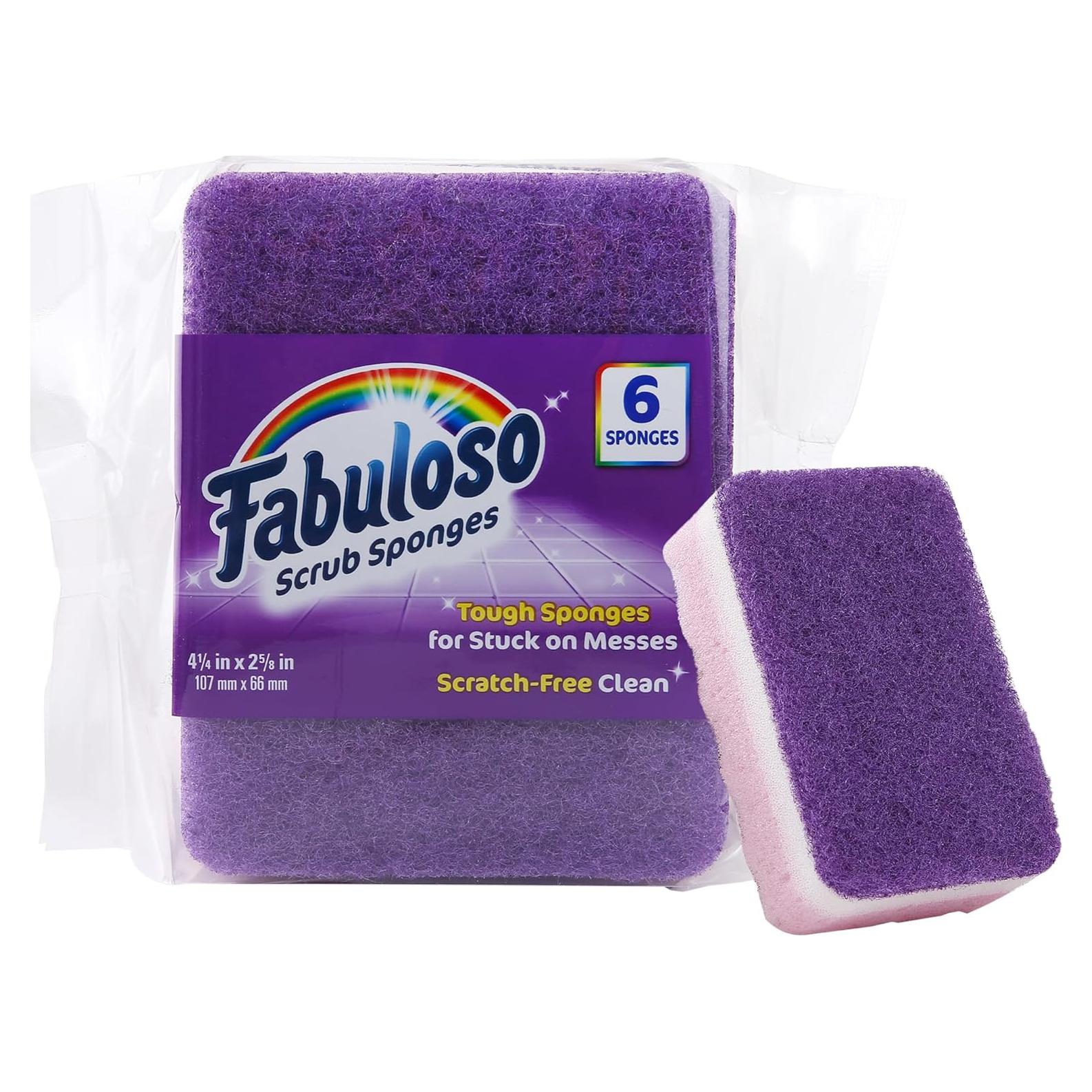 Esponjas Fabuloso Moradas Sin Rayones - Paquete de 6