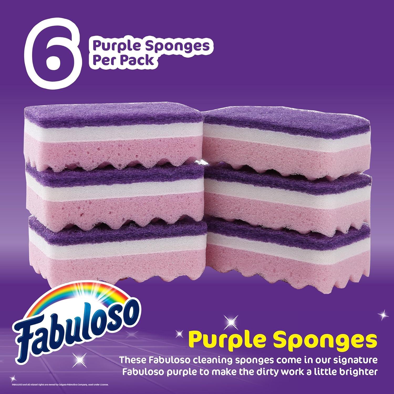 Esponjas Fabuloso Moradas Sin Rayones - Paquete de 6