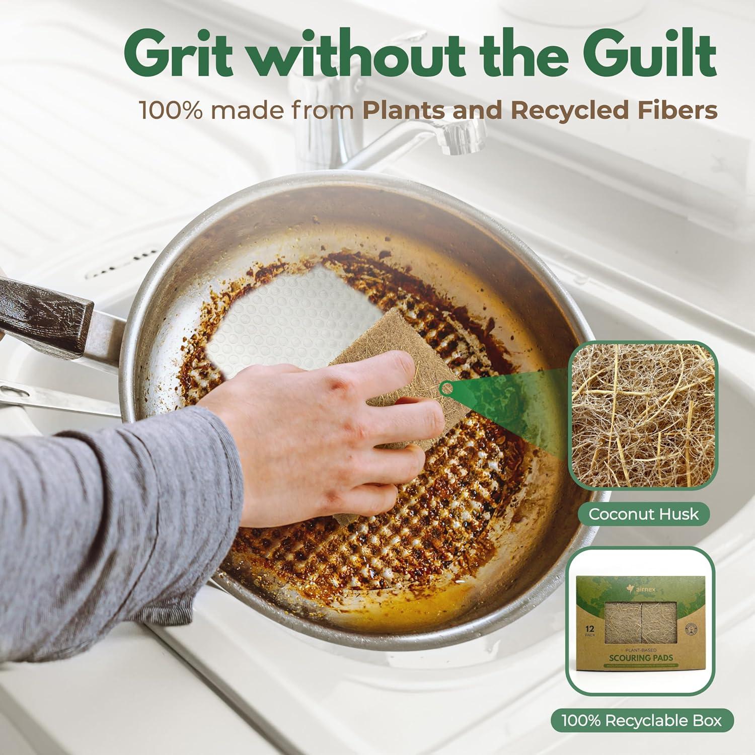 Esponjas de Cocina AIRNEX 24 Unidades Coco Ecológicas No Rayan