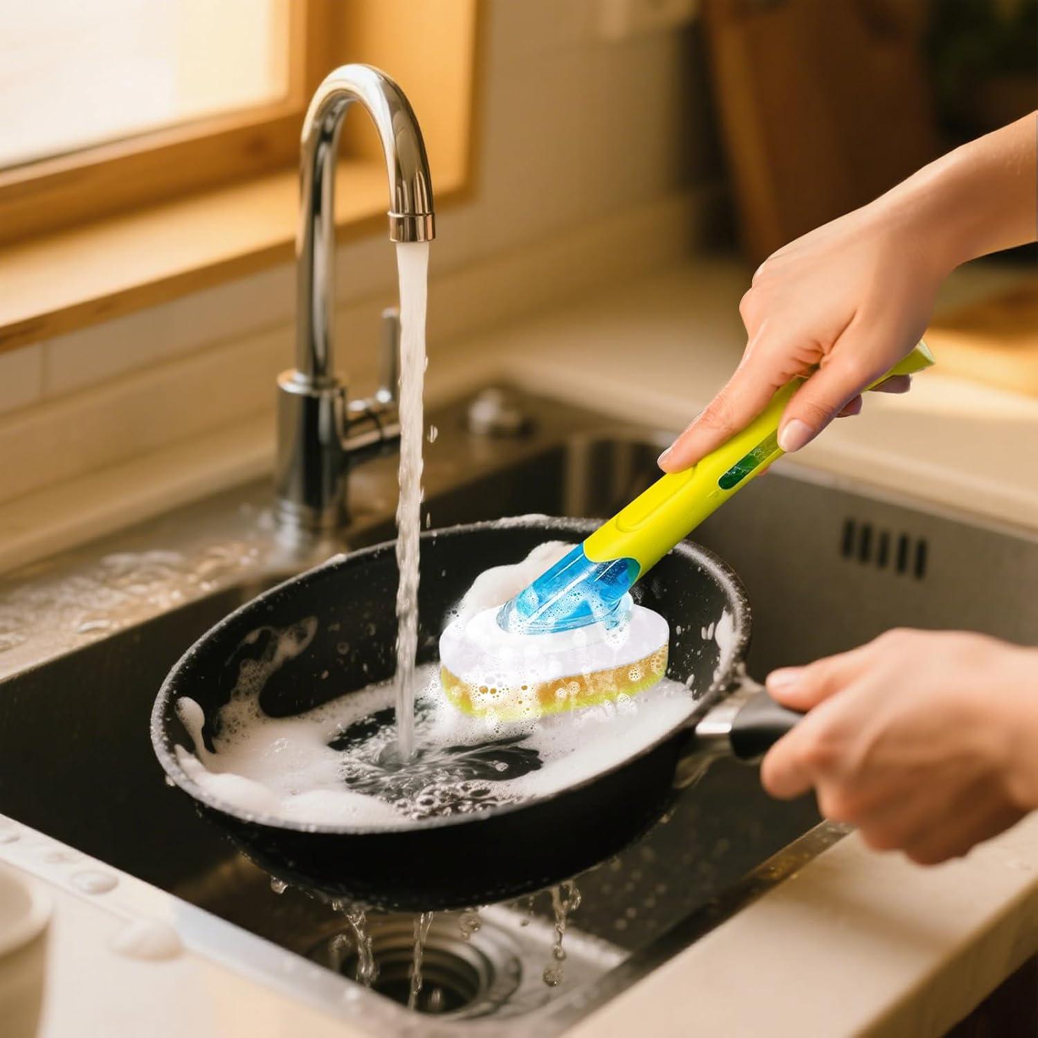 6 Cabezas de Repuesto para Dish Daddy Runhike - Esponjas No Rayantes