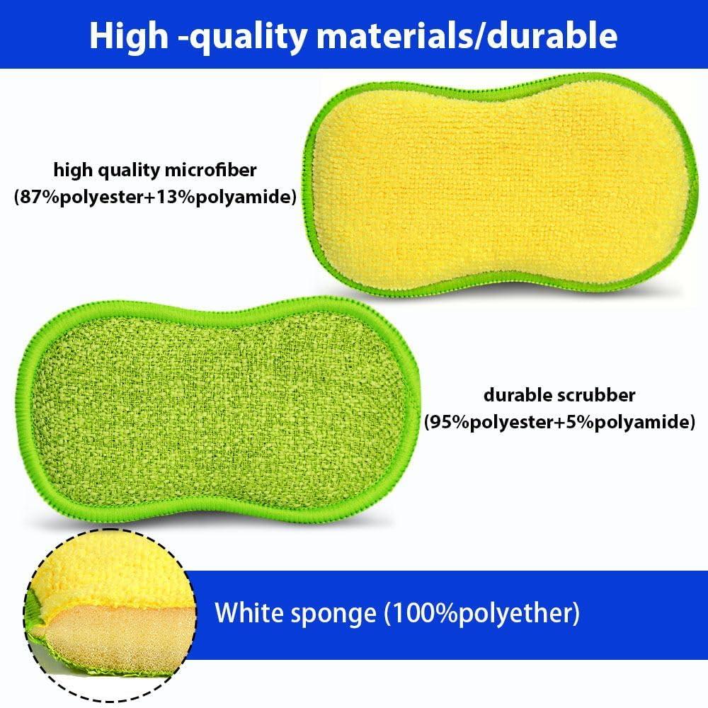 Paquete de 12 Esponjas de Limpieza Multiusos SmilePowo 220g