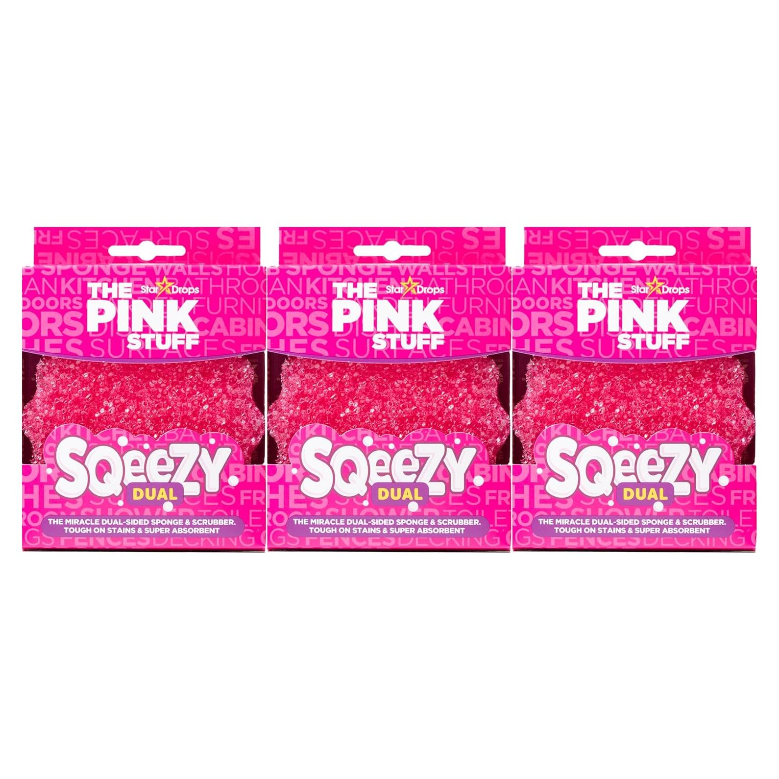 Esponja Limpiadora Doble Cara La Cosa Rosa - Stardrops, 3 Unidades