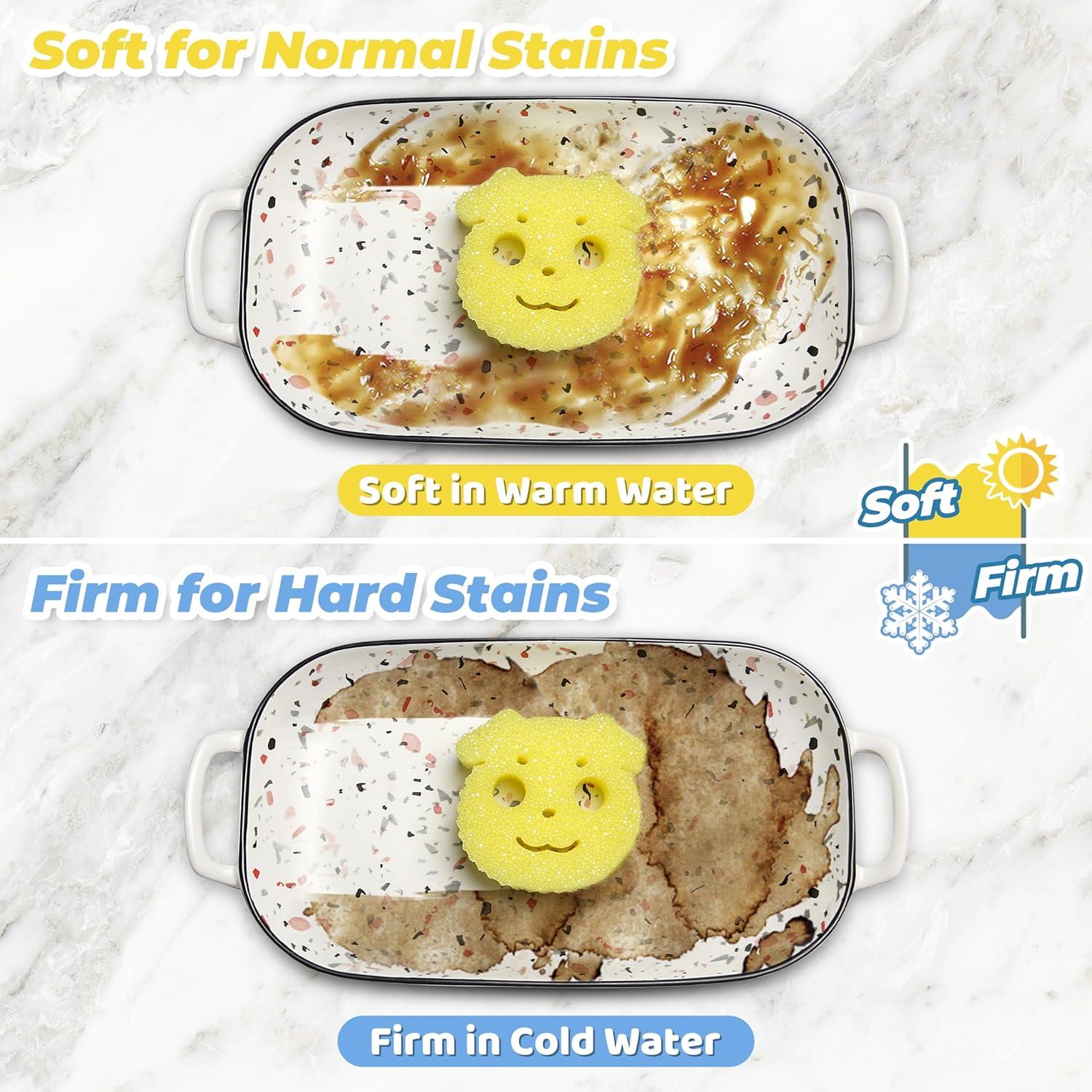 Juego de Esponjas de Limpieza Familia Scrub 3 Patrones Animales