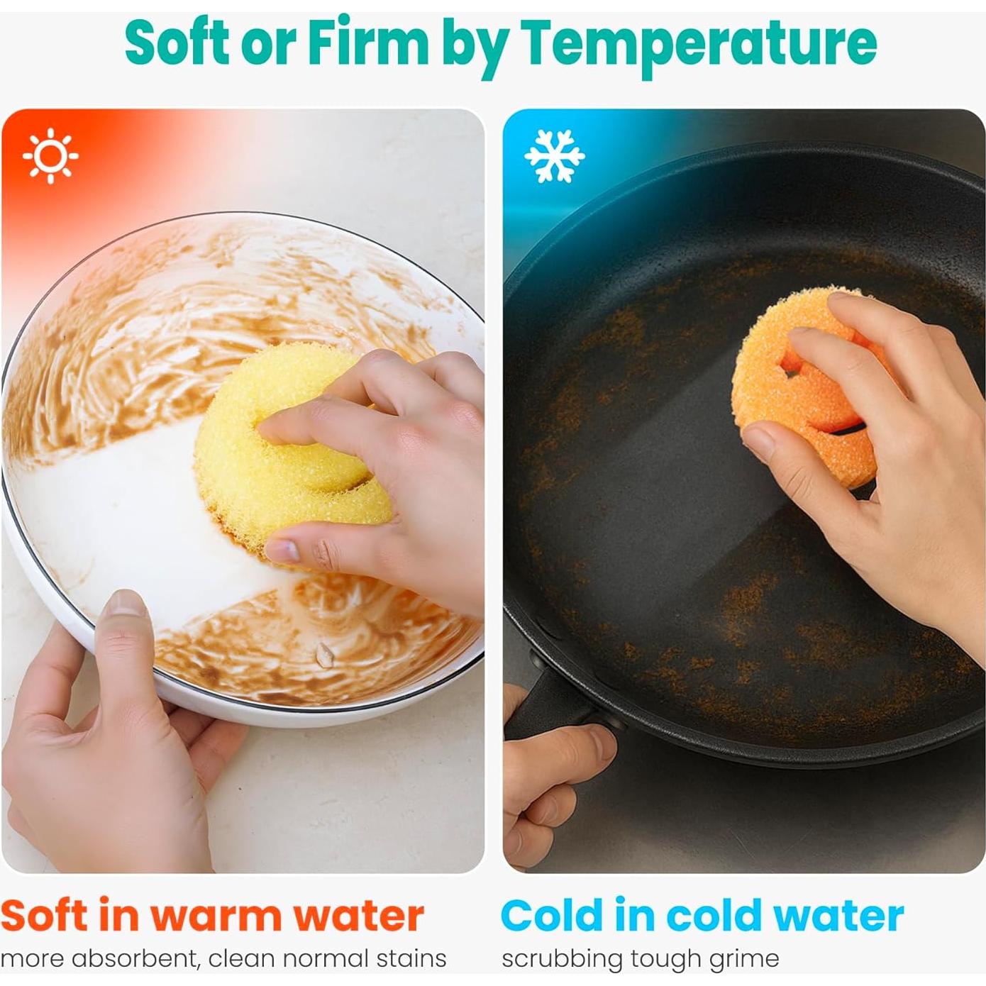 Esponjas de Fregar HELIME 3P Multicolor Apta para Lavavajillas