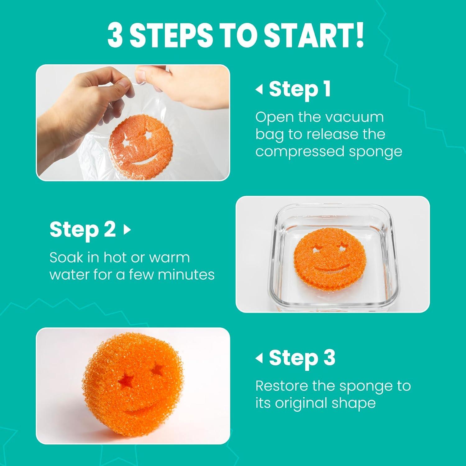 Esponjas de Fregar HELIME 3P Multicolor Apta para Lavavajillas