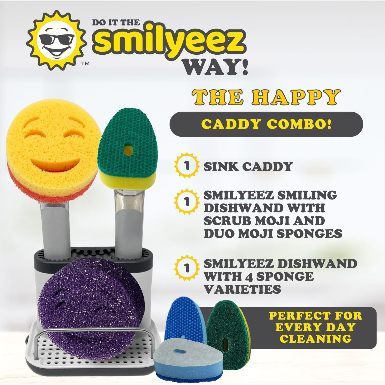 Organizador de Fregadero Smilyeez con Mango Sonriente y Esponjas