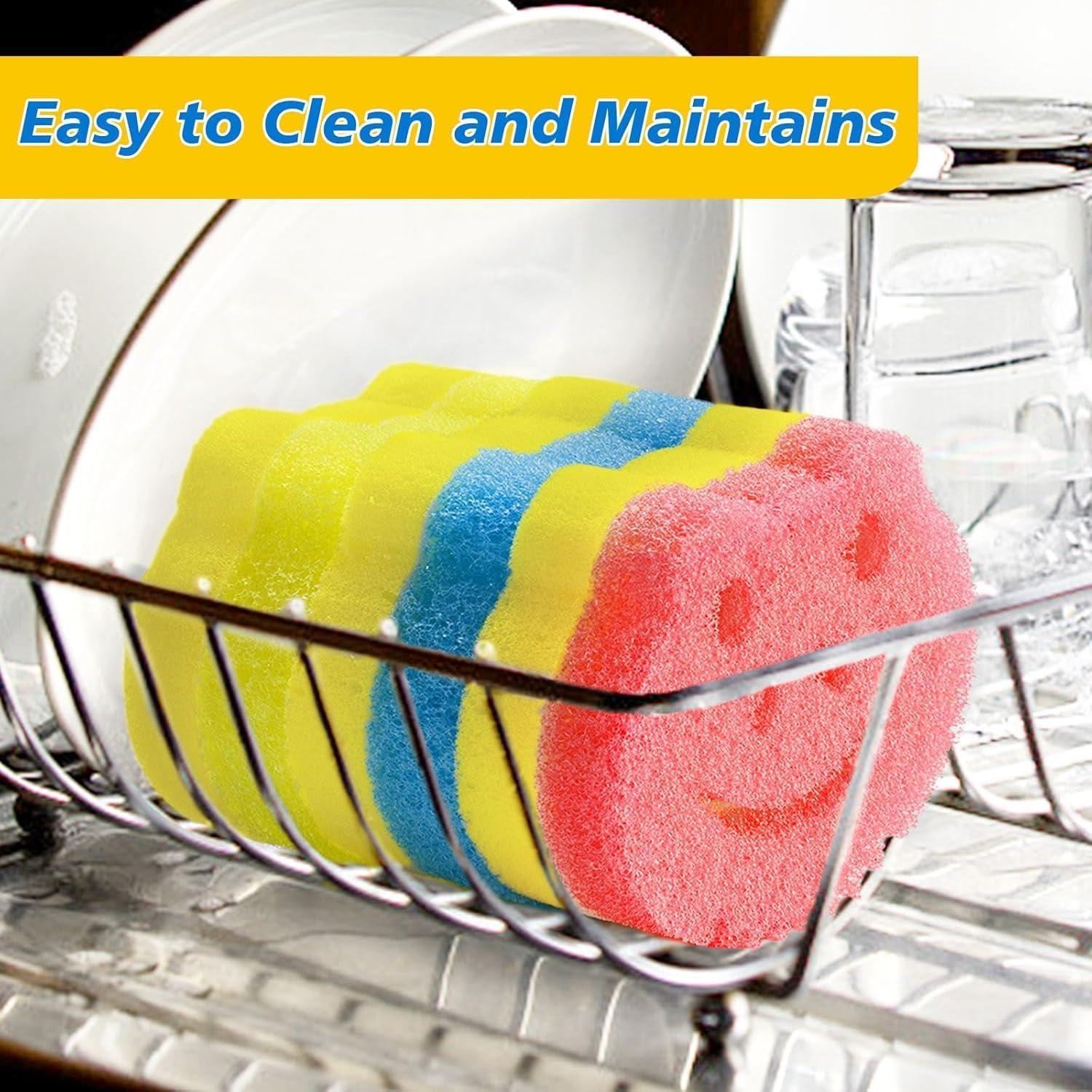 Paquete de 6 Esponjas de Fregar POWOBEST Doble Cara Control Temperatura