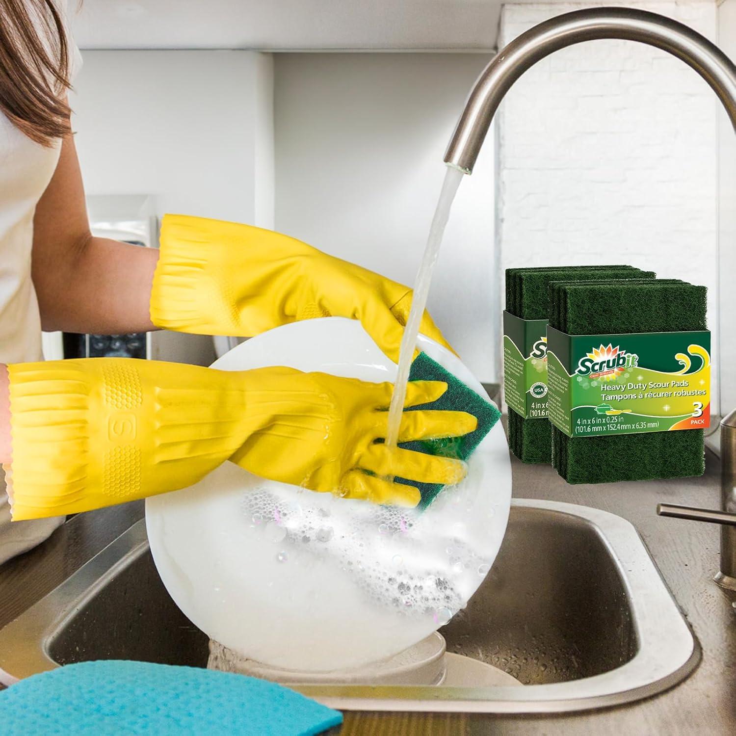 Esponjas de limpieza Scrubit - Paquete de 12 unidades verdes