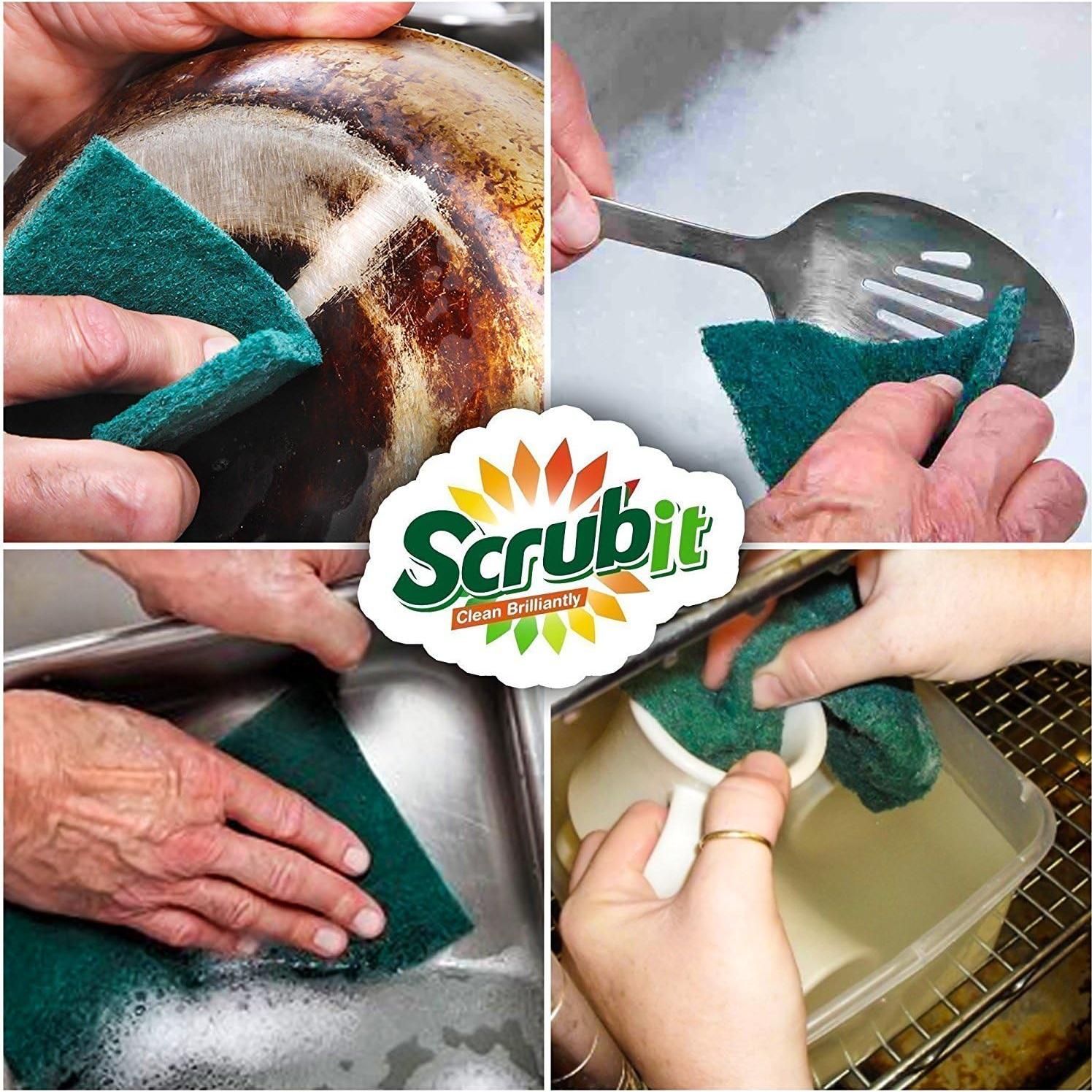 Esponjas de limpieza Scrubit - Paquete de 12 unidades verdes