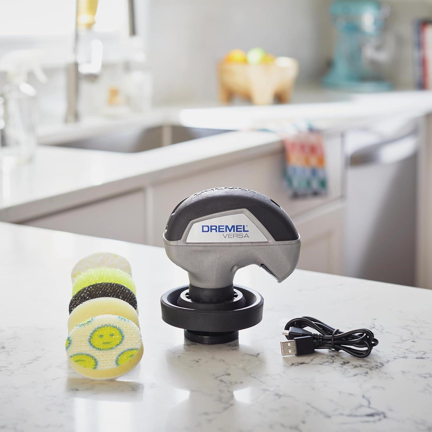 Limpiador Eléctrico Dremel Versa con 5 Almohadillas Scrub Daddy