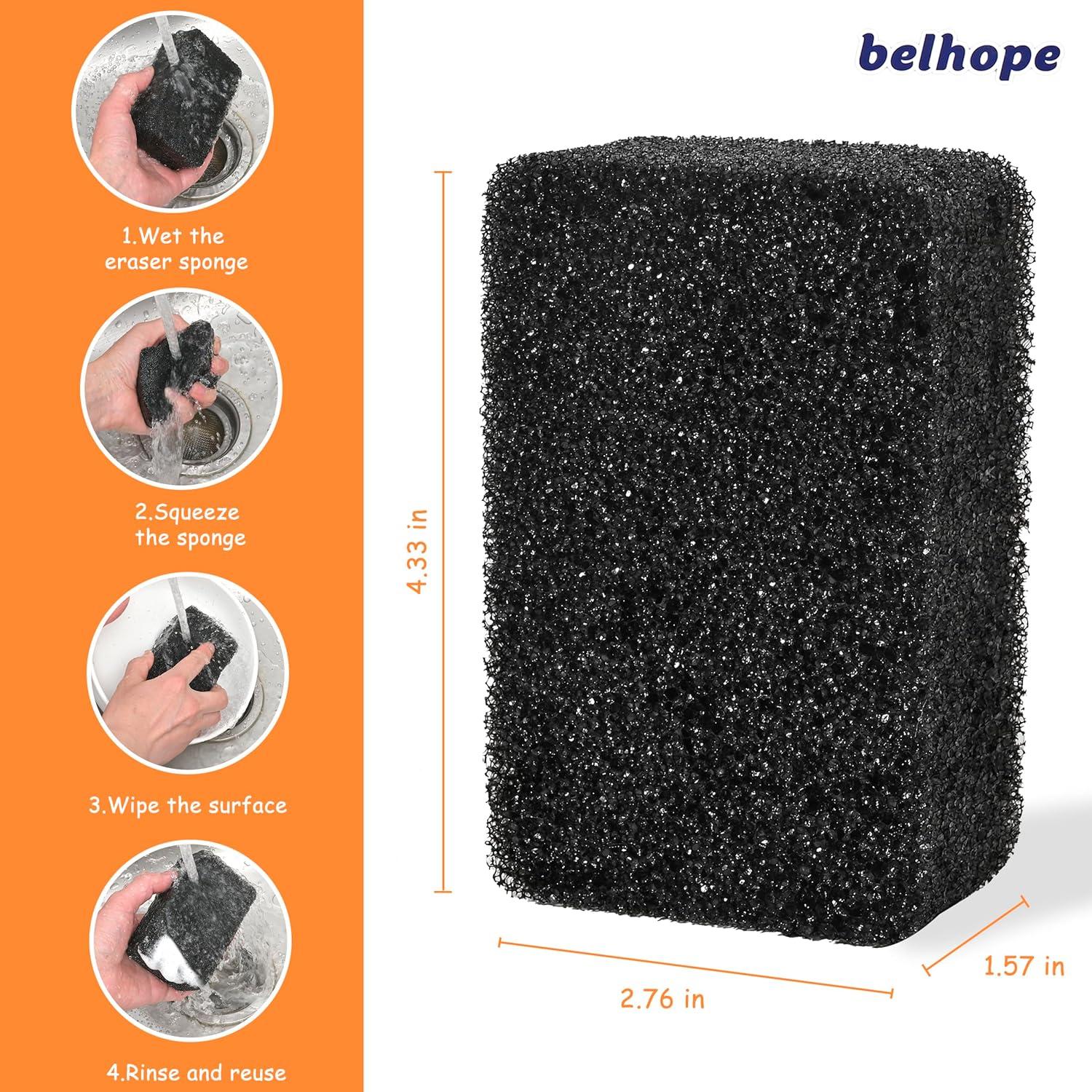 Esponjas de Fregado Belhope H-6 Pro - Paquete de 6 Negras