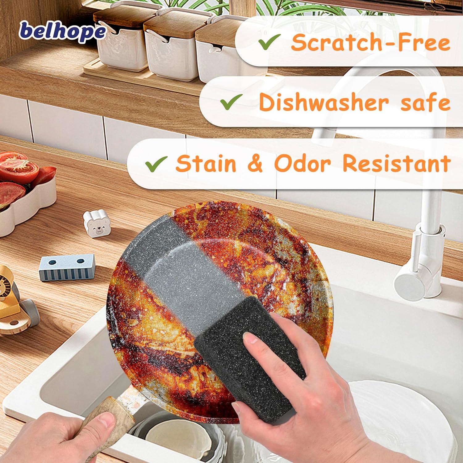 Esponjas de Fregado Belhope H-6 Pro - Paquete de 6 Negras