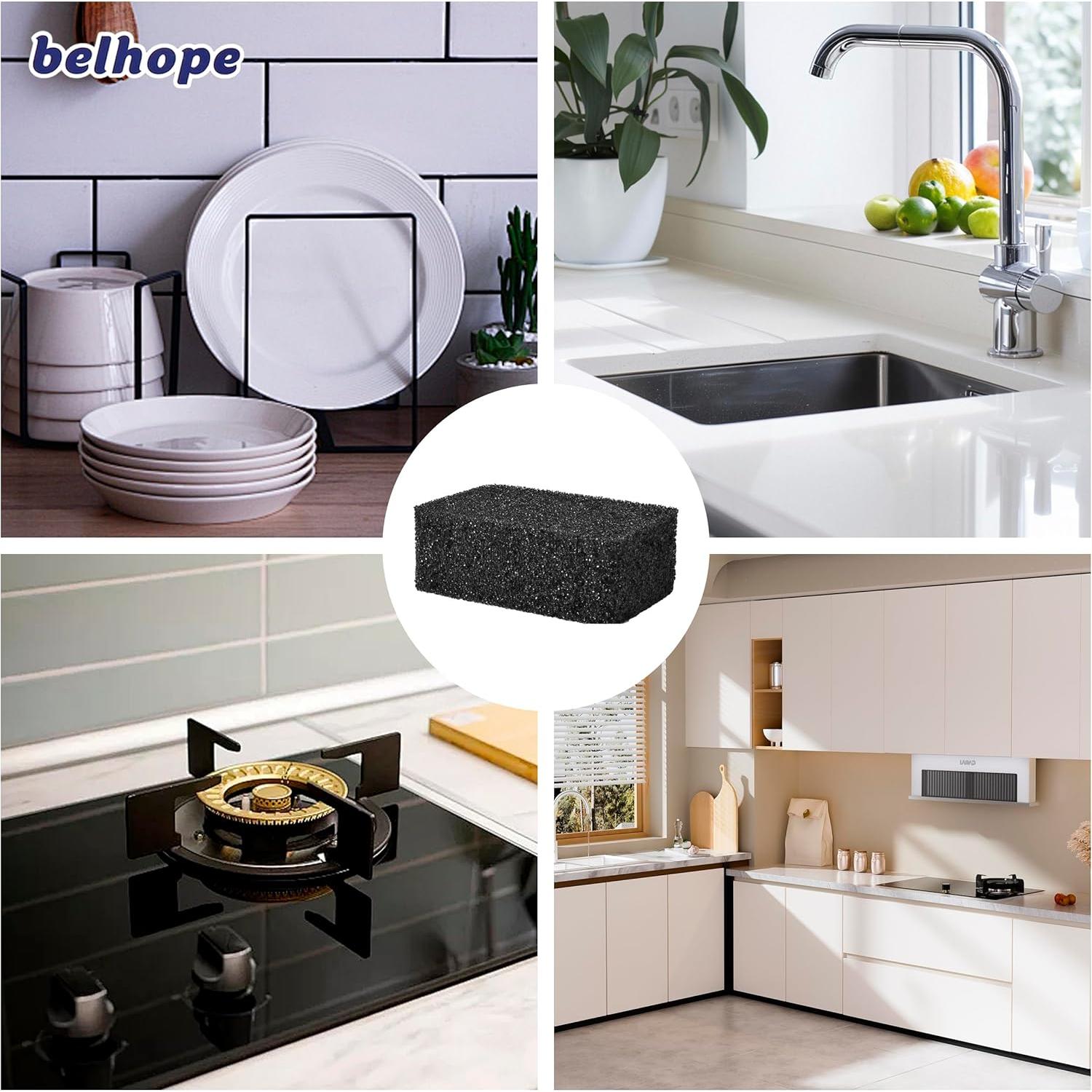 Esponjas de Fregado Belhope H-6 Pro - Paquete de 6 Negras