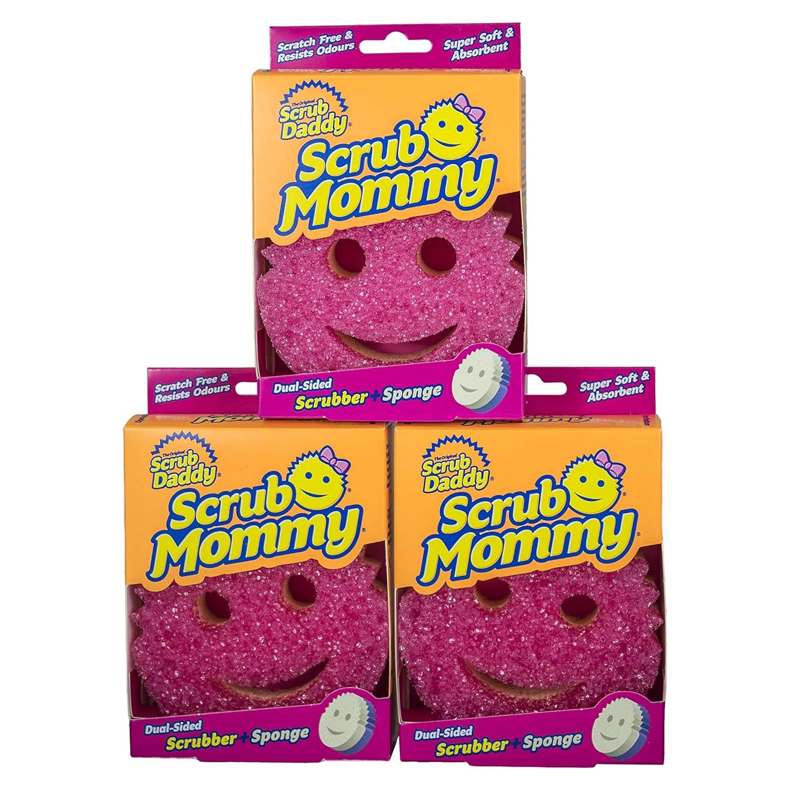 Esponja de Limpieza Doble Cara Scrub Daddy Scrub Mommy 3 Pzas Rosa
