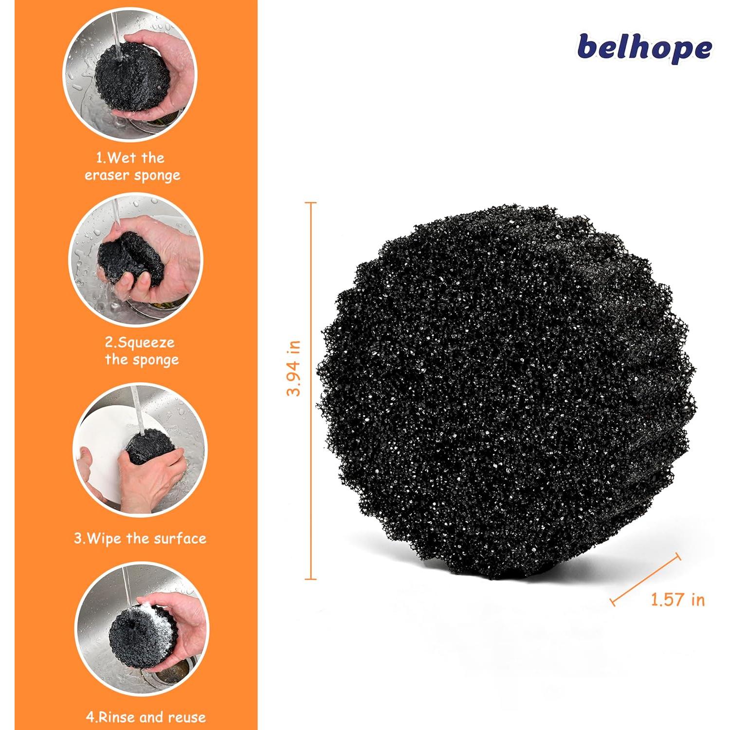 Esponjas de Fregado Negras Belhope HY Pro - Paquete de 6