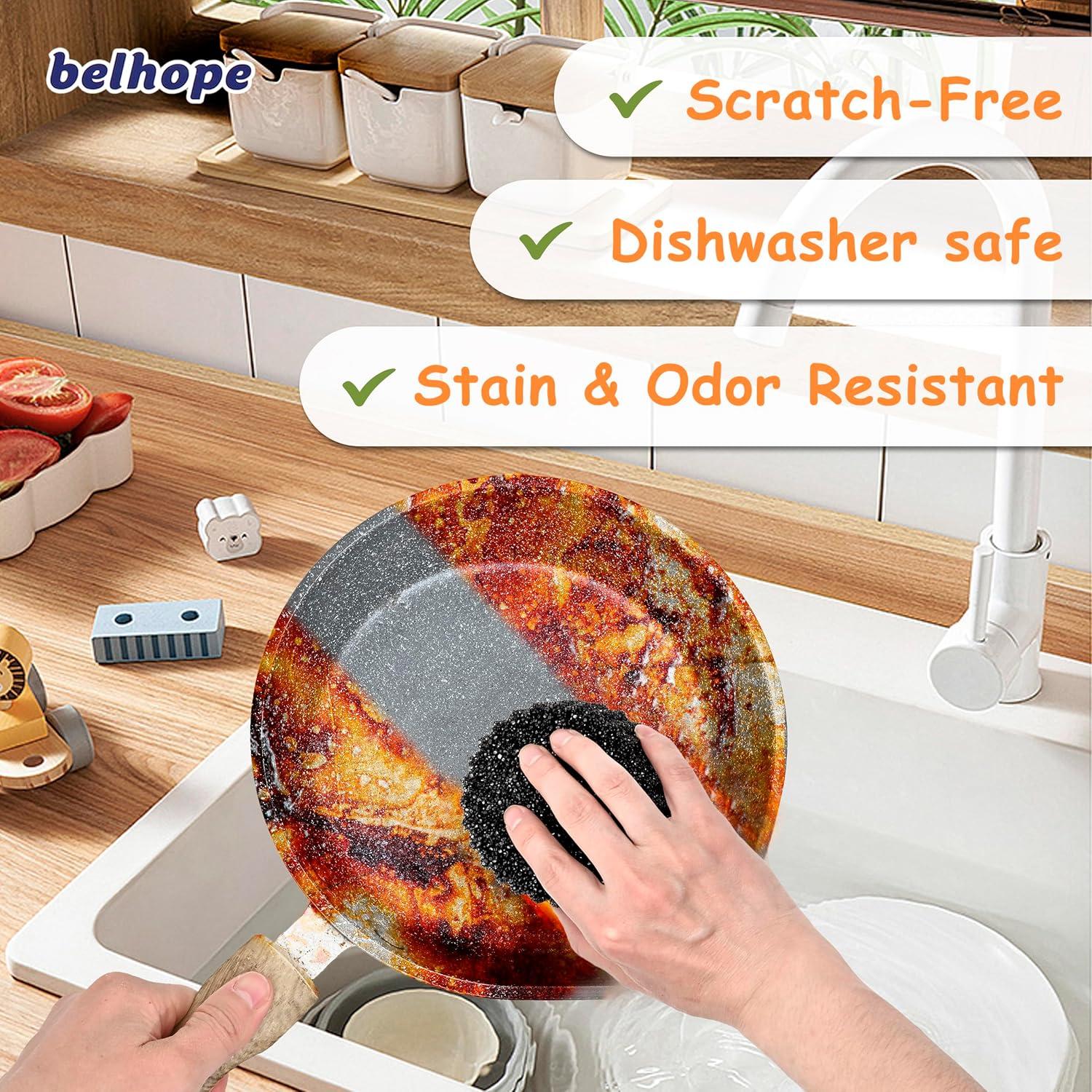 Esponjas de Fregado Negras Belhope HY Pro - Paquete de 6