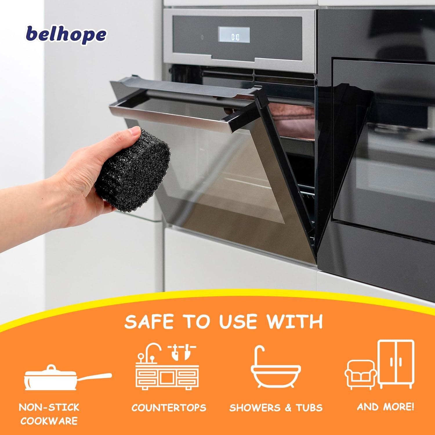 Esponjas de Fregado Negras Belhope HY Pro - Paquete de 6