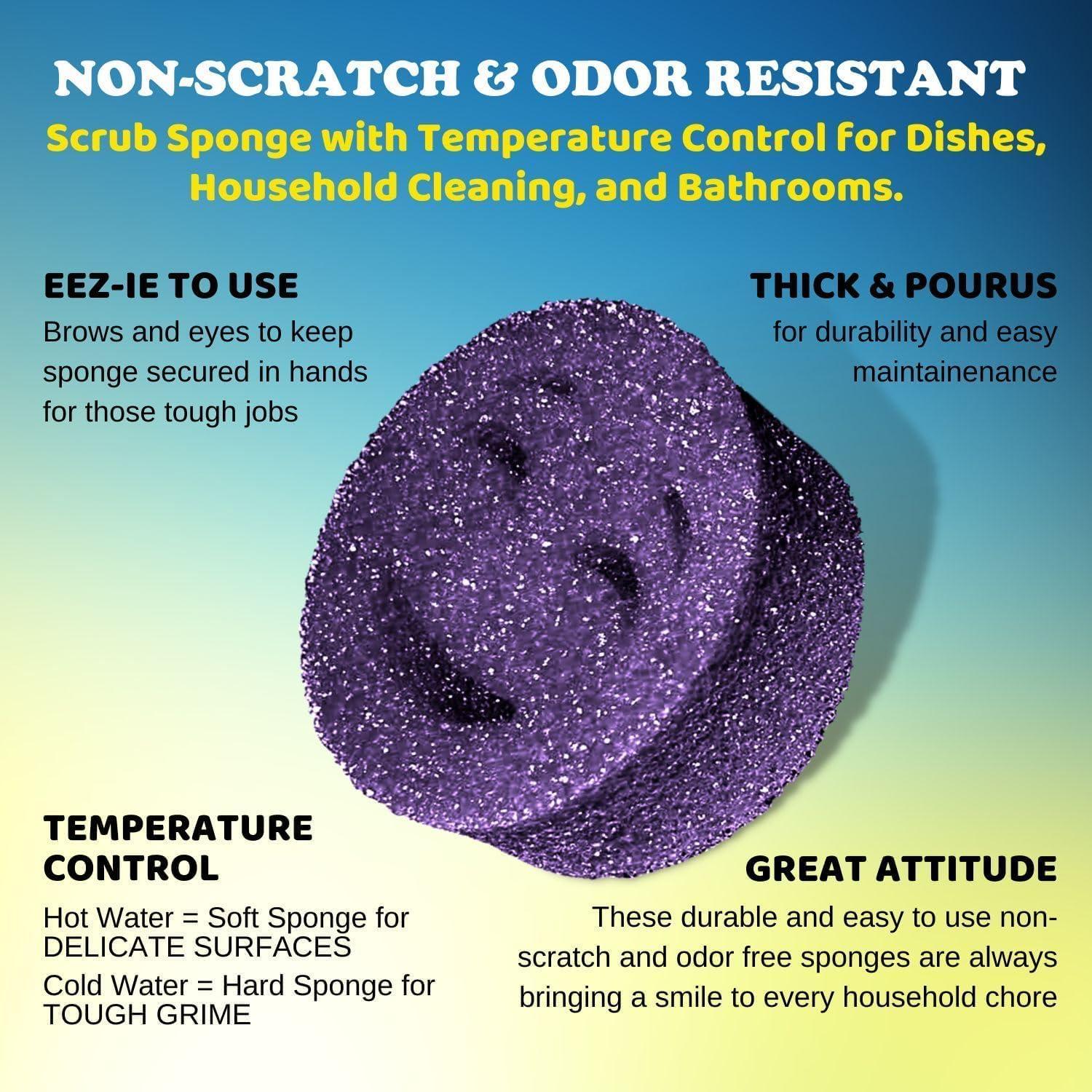 Esponjas de Fregar Moji Smilyeez - Juego de 3 - Púrpura