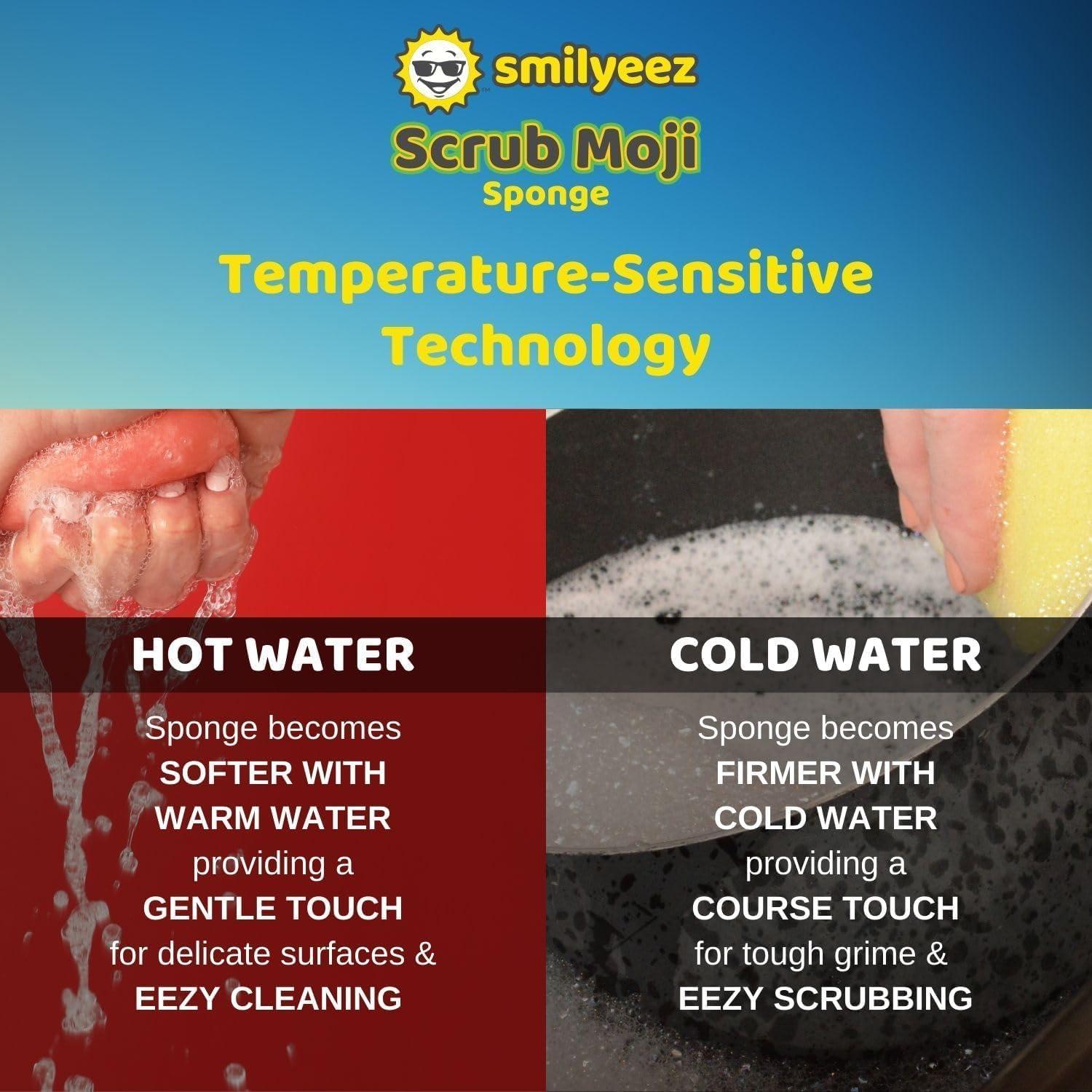 Esponjas de Fregar Moji Smilyeez - Juego de 3 - Púrpura