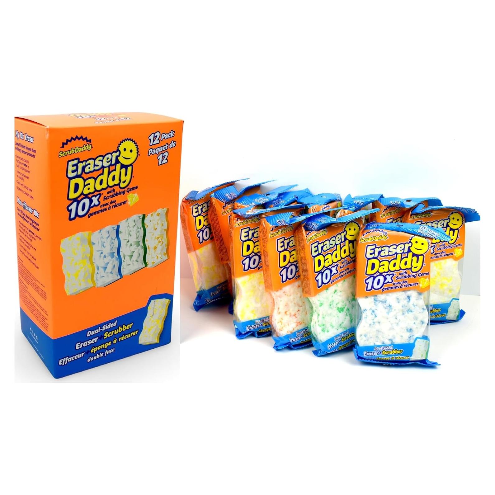 Esponja de Limpieza Doble Cara Scrub Daddy Eraser Daddy 12 Pzas