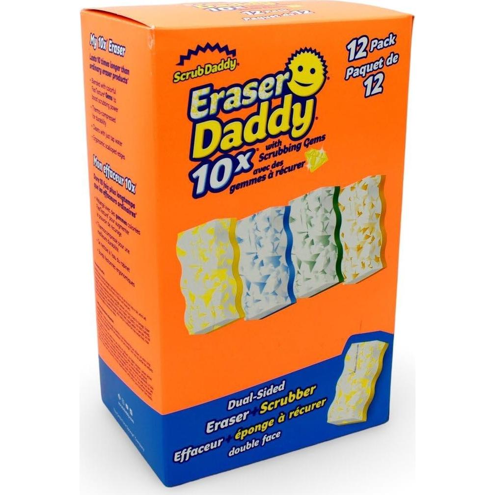 Esponja de Limpieza Doble Cara Scrub Daddy Eraser Daddy 12 Pzas
