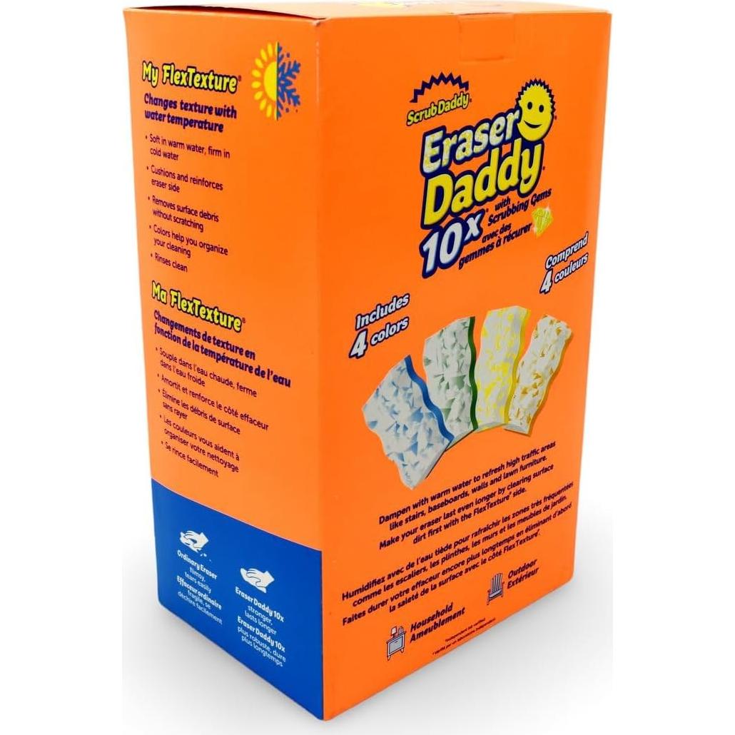 Esponja de Limpieza Doble Cara Scrub Daddy Eraser Daddy 12 Pzas