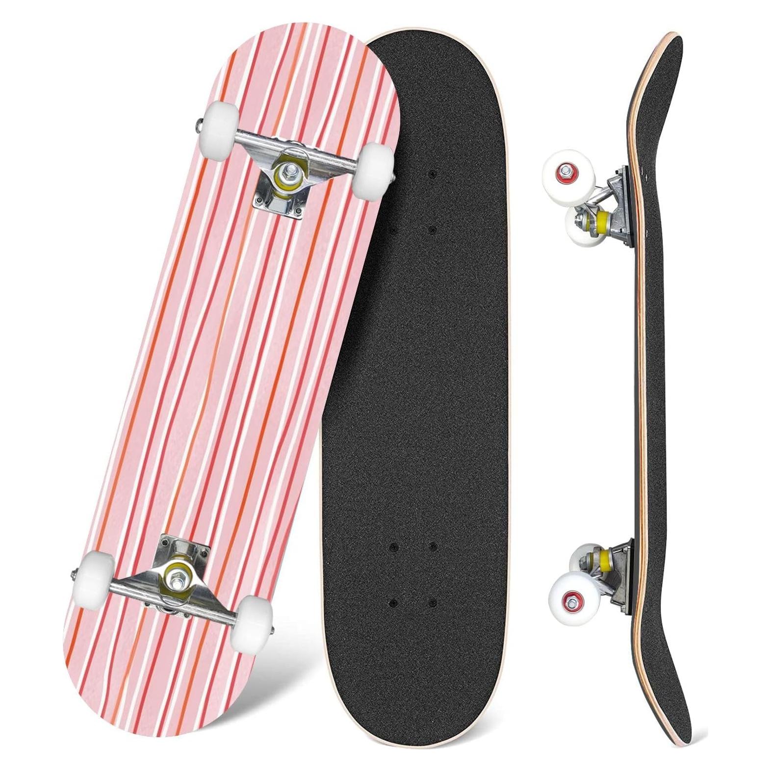 Patineta UHMLTCRBOD Roja 78.74 cm 7 Capas Arce Doble Kick