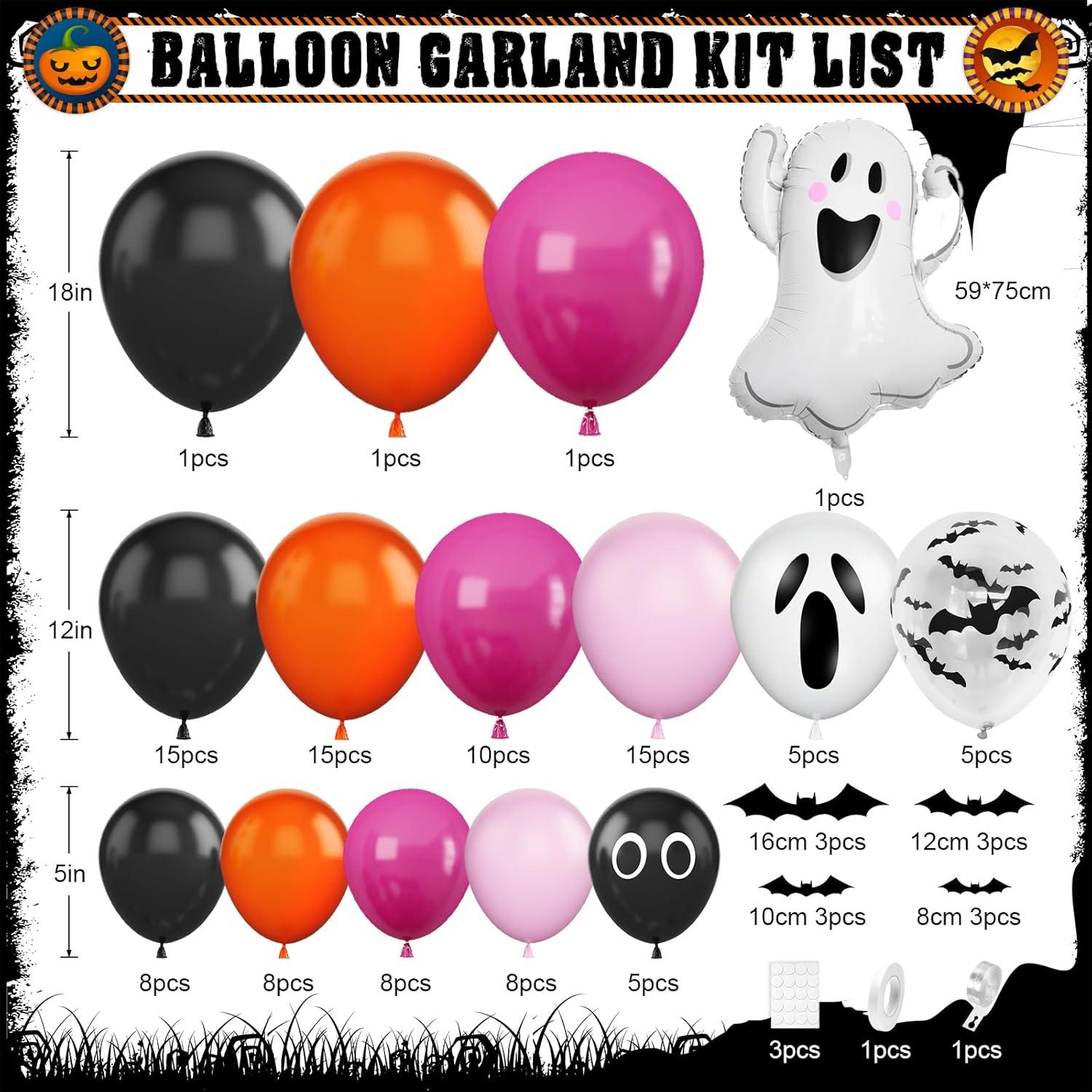 Kit de Arco de Globos de Halloween GRESATEK - 20 Globos de Láttex