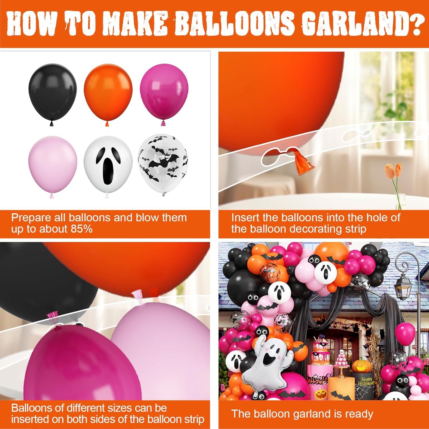 Kit de Arco de Globos de Halloween GRESATEK - 20 Globos de Láttex