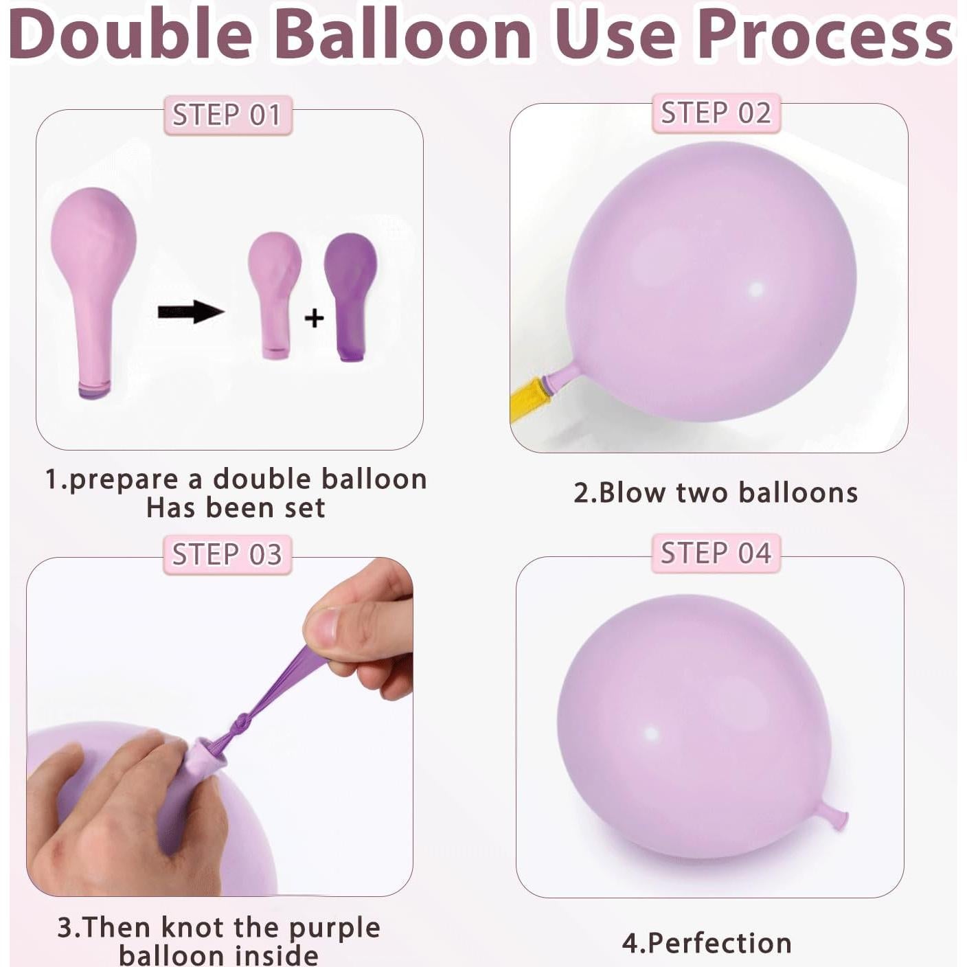 Kit de Arco de Globos Rosa Fucsia y Púrpura Kafeli 33 Piezas