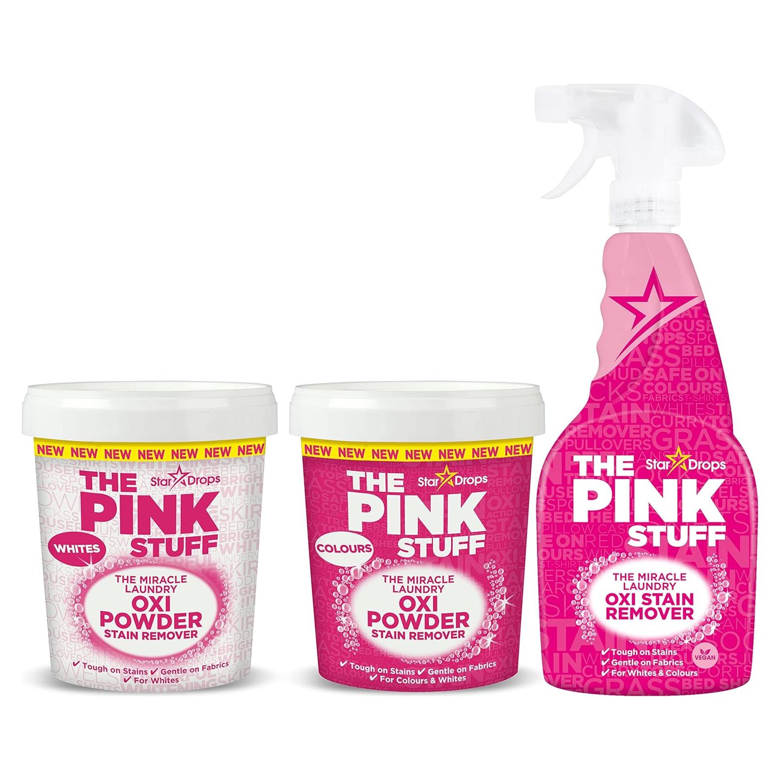 Kit Quitamanchas Stardrops Oxi Polvo Rosa 3-Pack 2.89kg