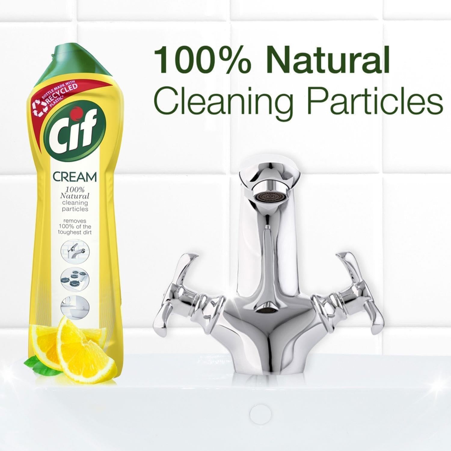 Cif Crema Limón 500 ml - Paquete de 4 Unidades