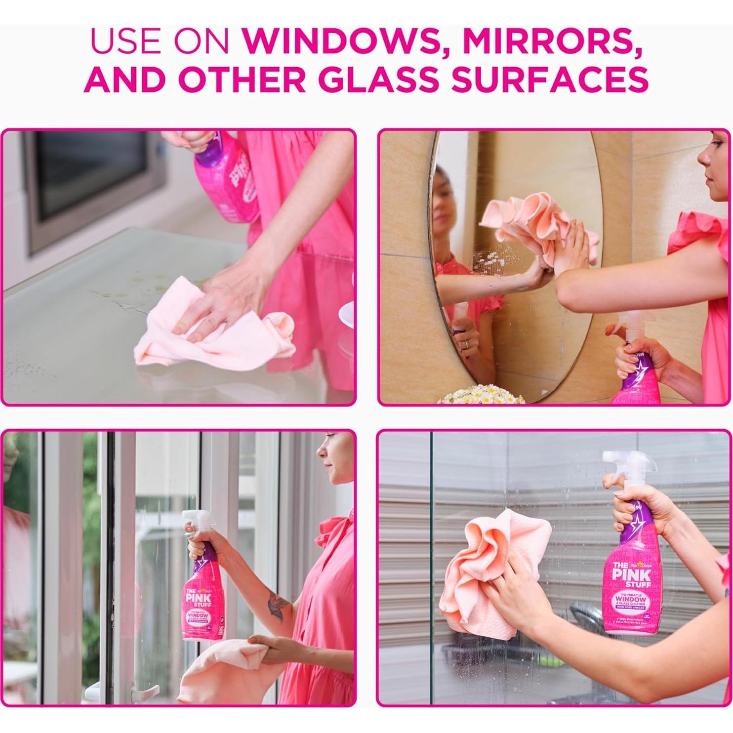 Limpiador de Ventanas El Stuff Rosa con Vinagre 750ml