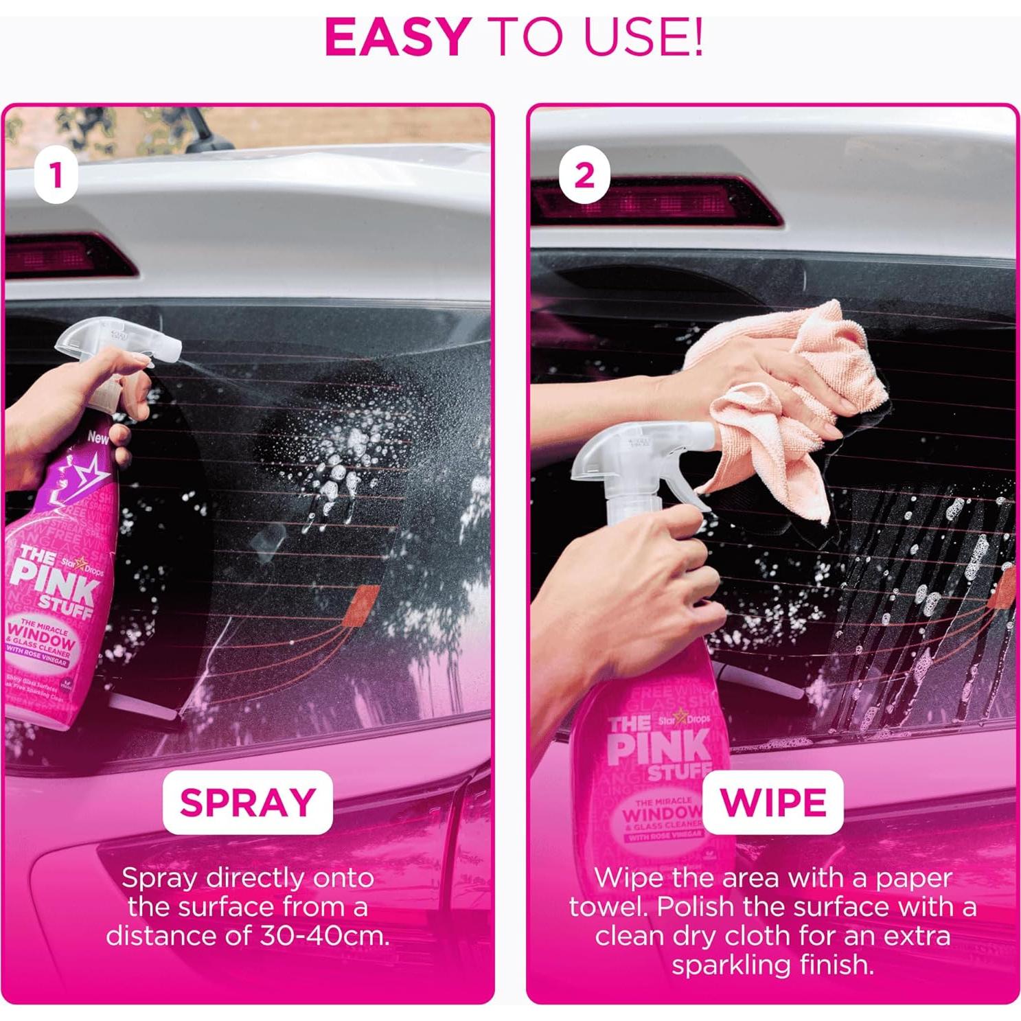 Limpiador de Ventanas El Stuff Rosa con Vinagre 750ml