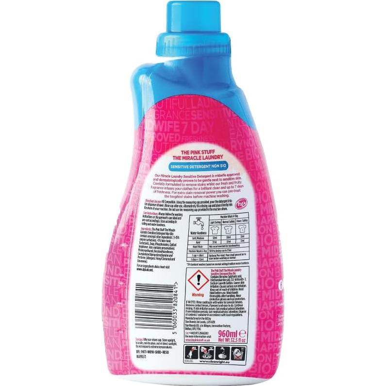 Líquido de Lavandería Stardrops 1L Sensible No Bio