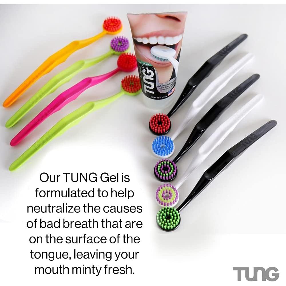 Gel Limpiador de Lengua TUNG Menta Fresca - Paquete de 4