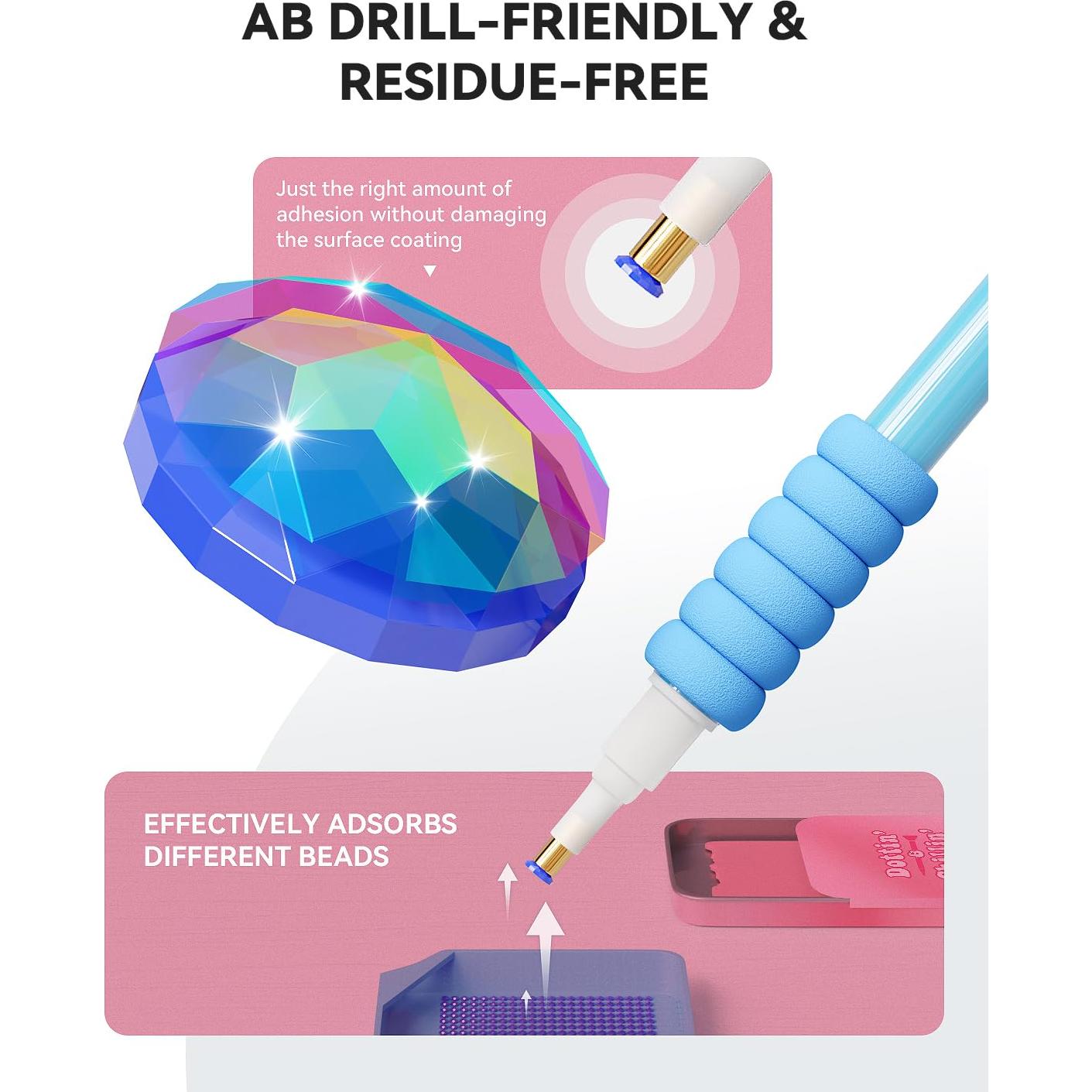 Cera de Adsorción Fuerte ARTDOT para Pintura de Diamantes Rosa