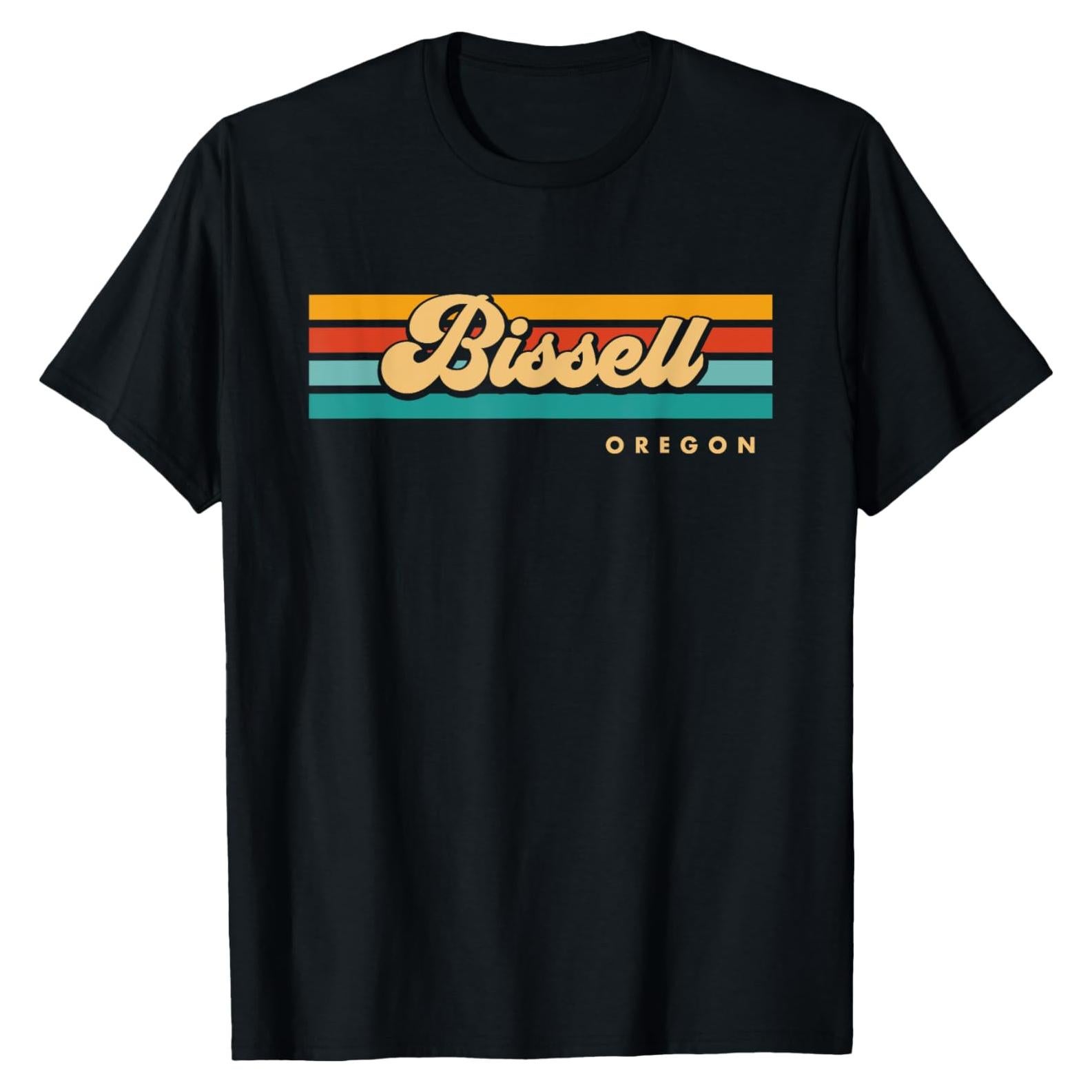 Camiseta Vintage de Rayas Bissell Oregon para Hombre