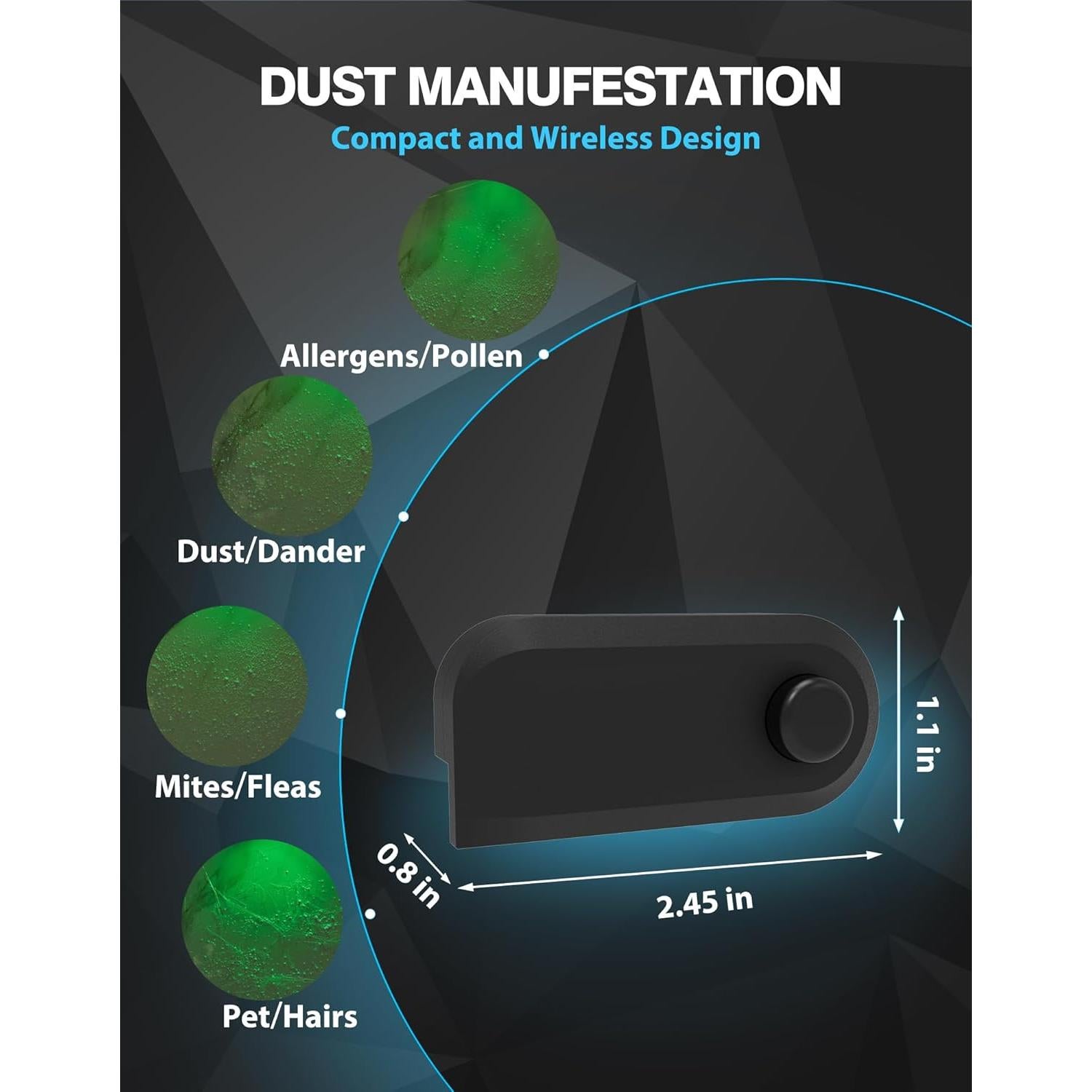Aspiradora Recargable QPDZ con Luz de Detección de Polvo