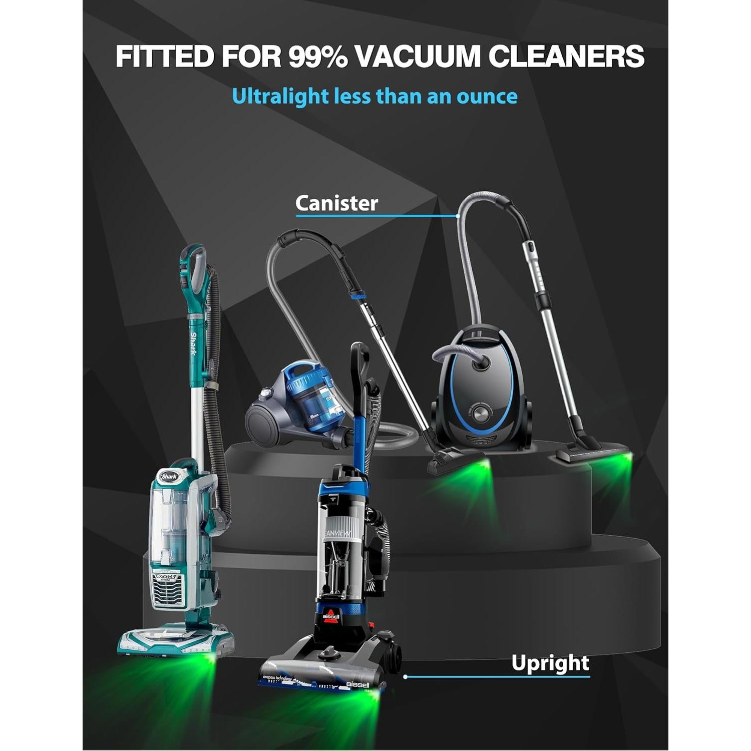 Aspiradora Recargable QPDZ con Luz de Detección de Polvo