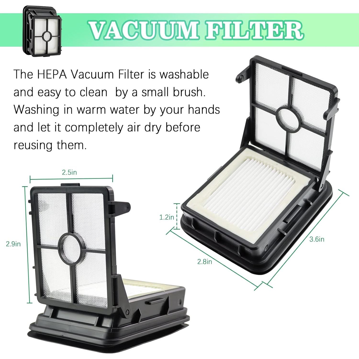 Crosswave Brush Roll Replacement and 1866 Replacement Filters for Bissel CrossWave 2306A CrossWave 1785 Series Vacuum (3 Pack 2460 Multi-Surface Brush Rolls & 3 Pack 1866 Vacuum Filters)