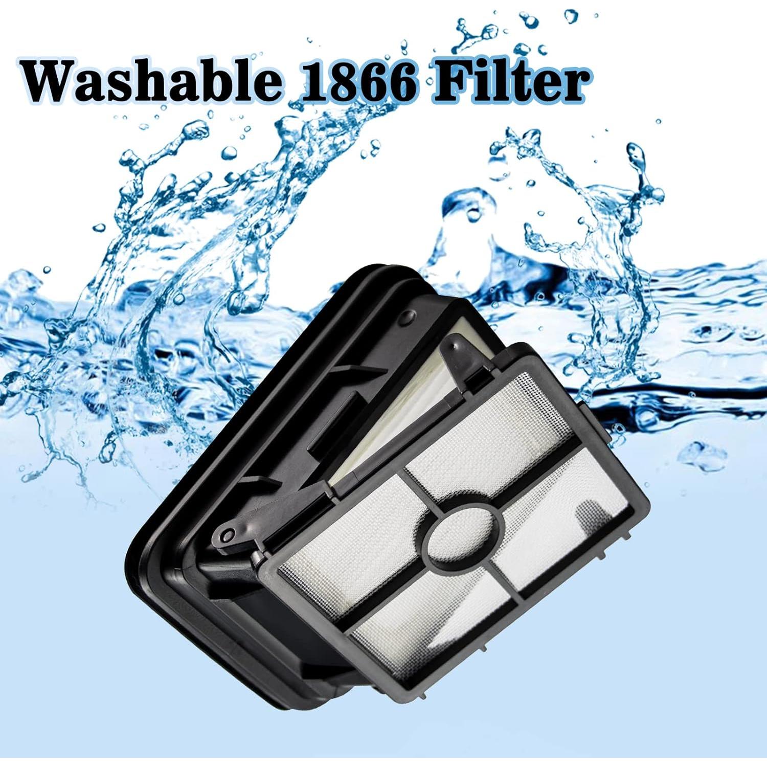 Crosswave Brush Roll Replacement and 1866 Replacement Filters for Bissel CrossWave 2306A CrossWave 1785 Series Vacuum (3 Pack 2460 Multi-Surface Brush Rolls & 3 Pack 1866 Vacuum Filters)