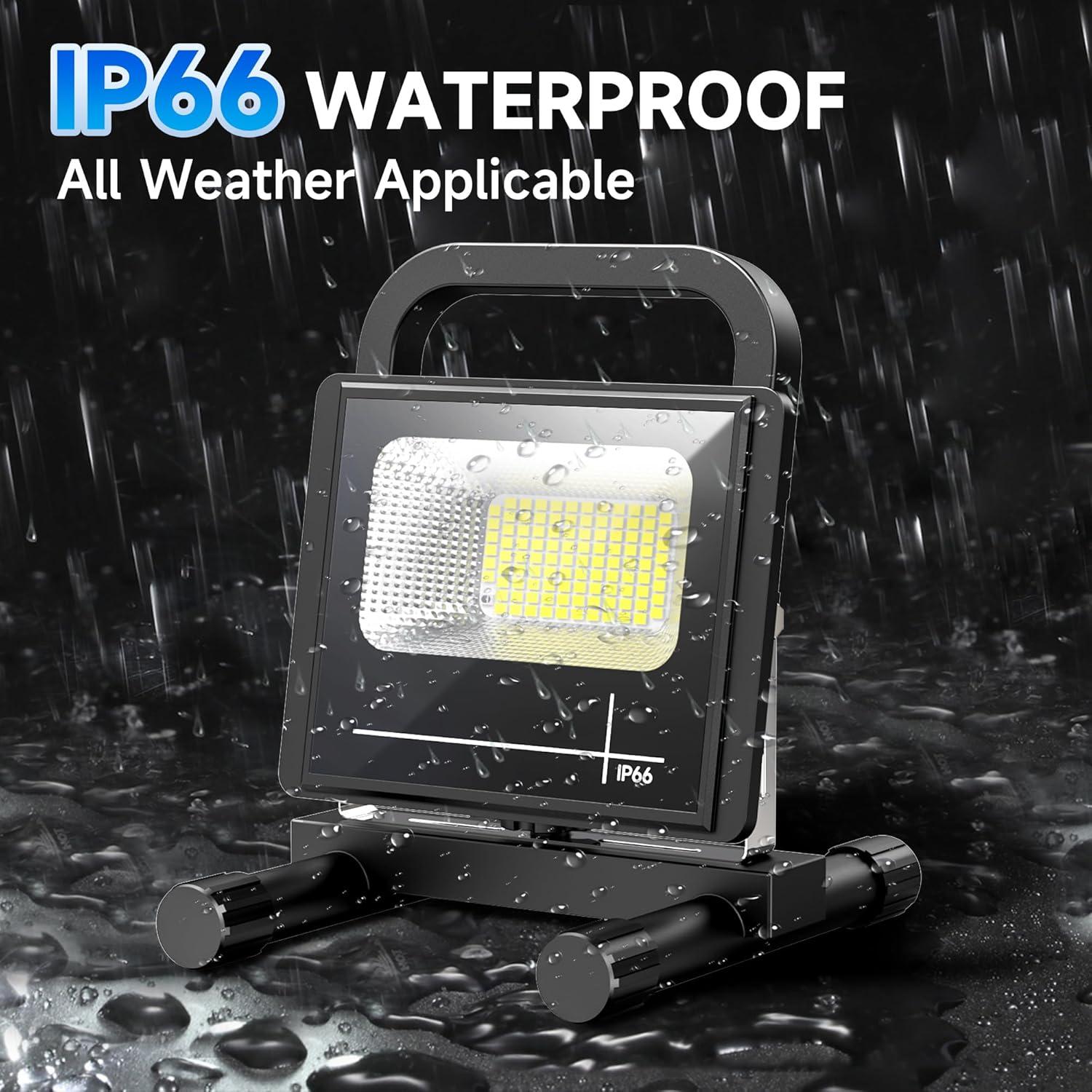 Luz de trabajo LED TOPRATED recargable 1600 lúmenes IP66