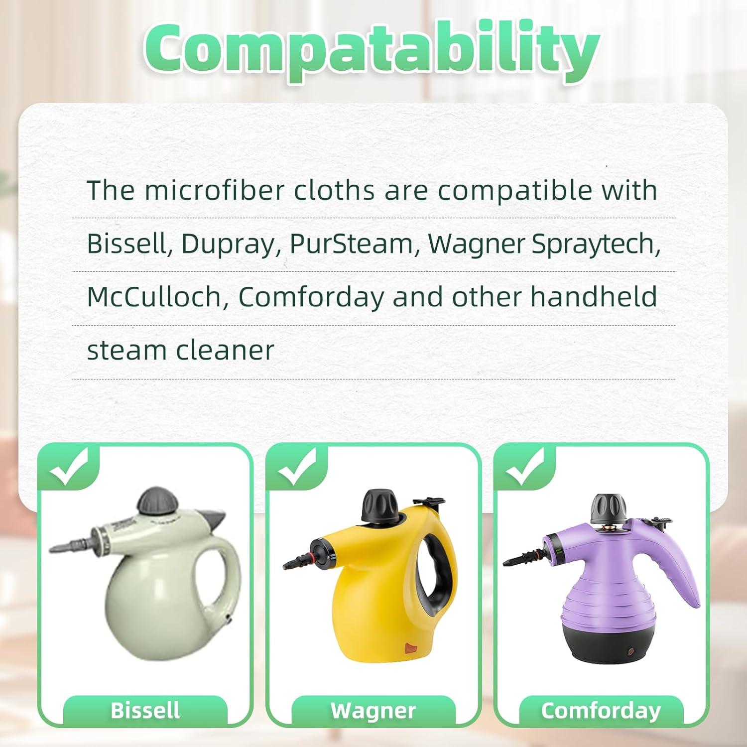 Paquete de 10 Paños de Microfibra LOVECO para Limpiadores a Vapor