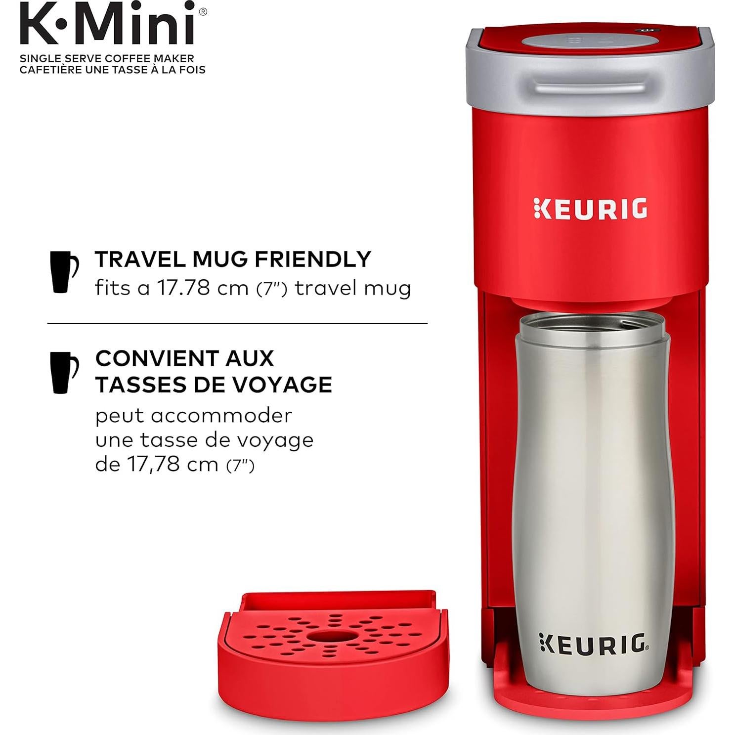 Cafetera Keurig K-Mini Roja 1 Taza Automática 0.91 kg