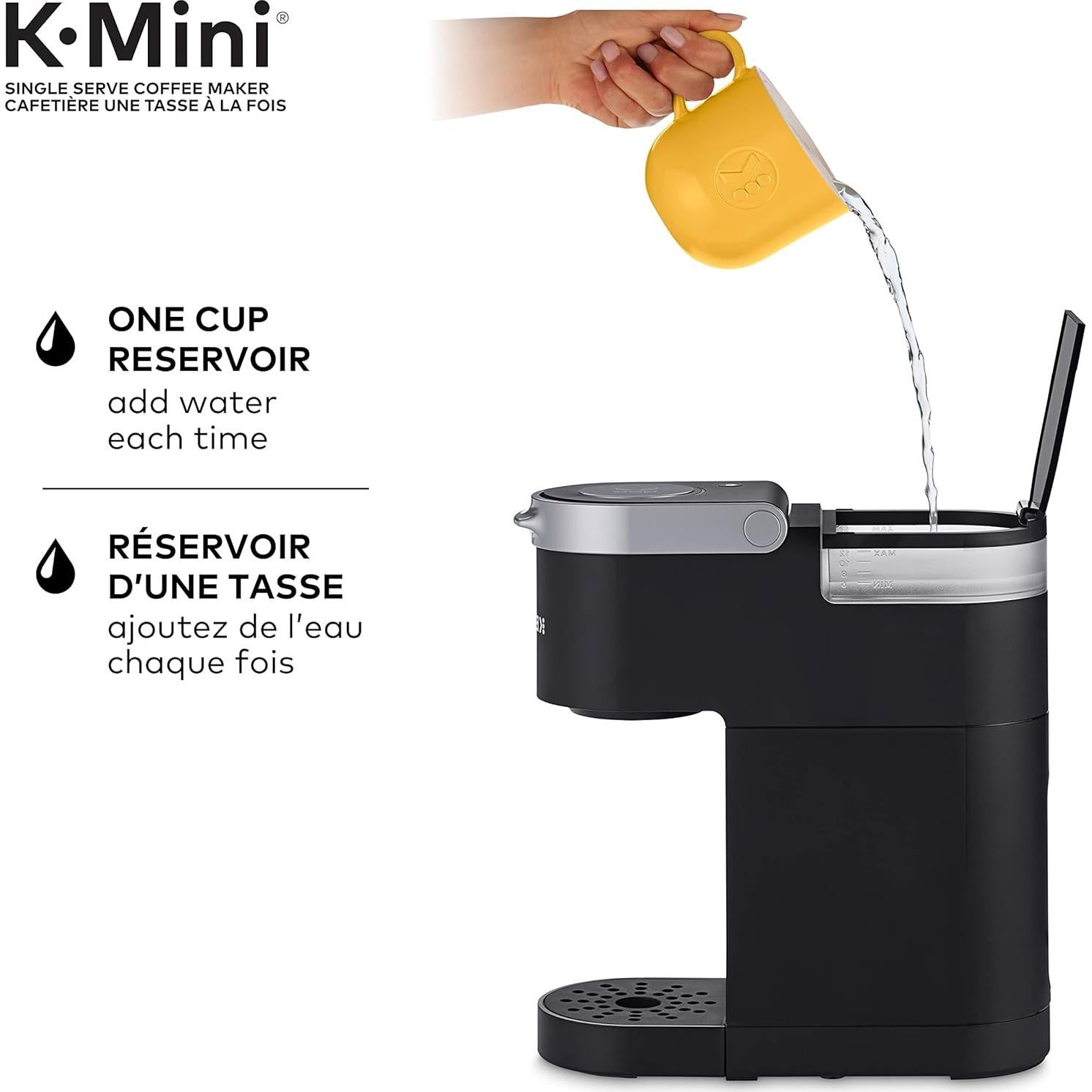 Cafetera K-Mini Keurig Negra Mate 1 Porción Manual