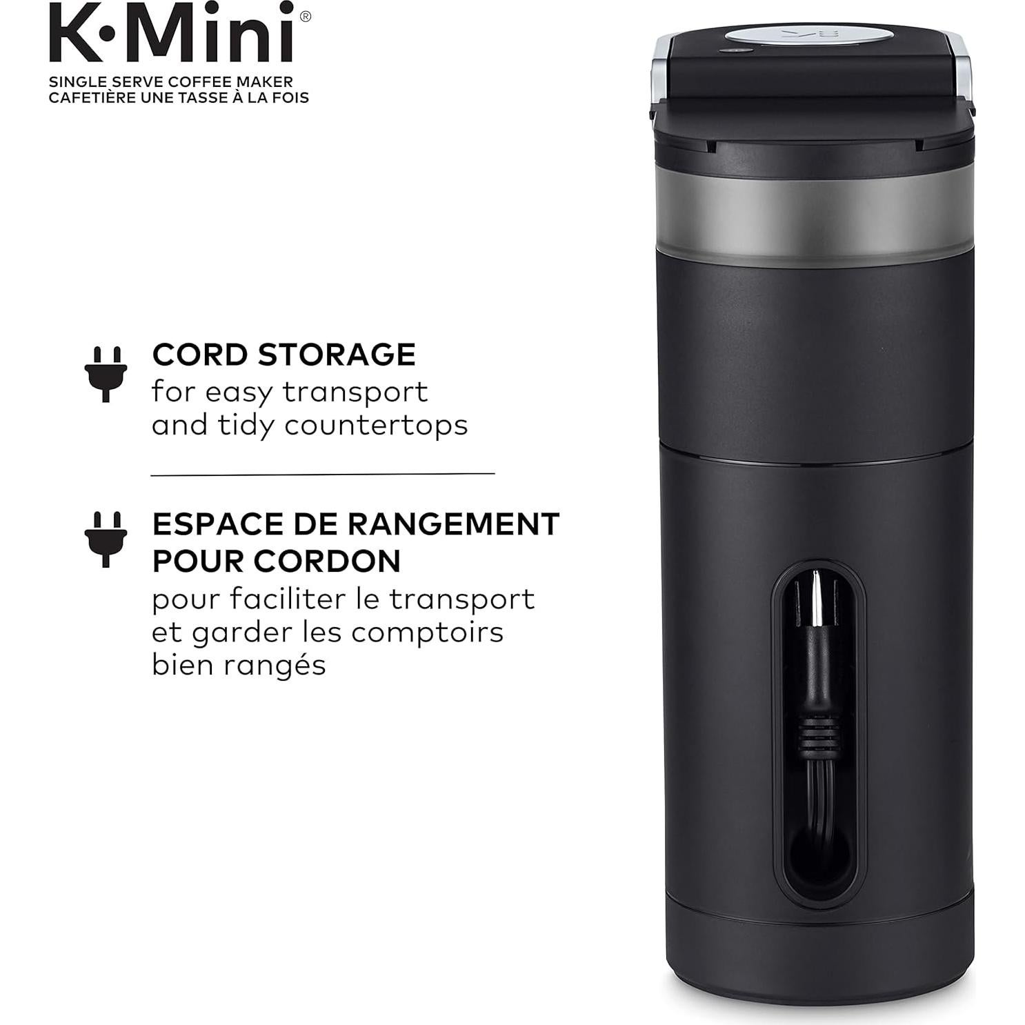 Cafetera K-Mini Keurig Negra Mate 1 Porción Manual