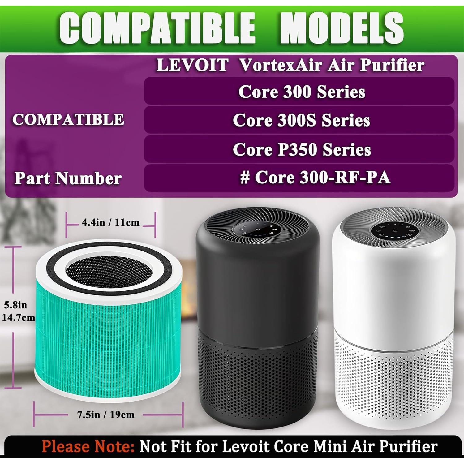 Filtro HEPA TIKTH Core 300 H13 3-en-1 (2-Pack) Verde